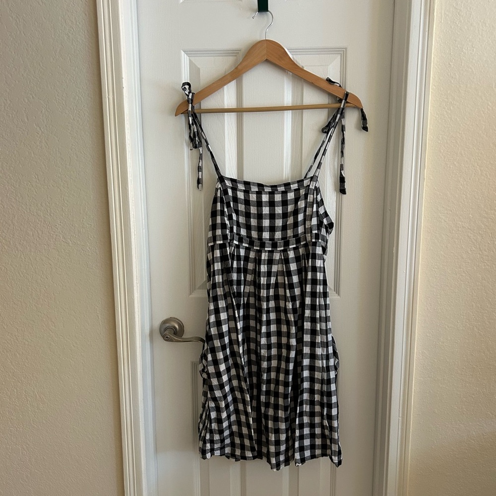 Old Navy Monochrome Checkered Dress